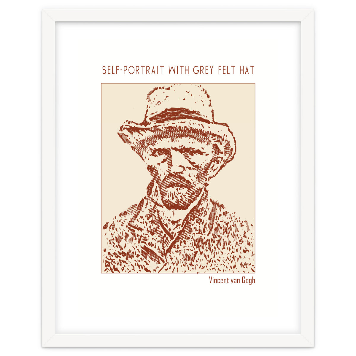 Self Portrait With Grey Felt Hat – Vincent Van Gogh