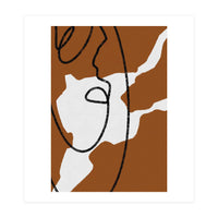 Abstract Brown and Black Lines (Print Only)