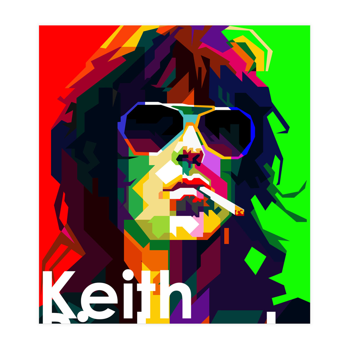 Keith Richards Pop Art WPAP (Print Only)