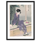 Kitagawa Utamaro (Copy) / 'Mujer sentada en una veranda', ca.  1798; 20th century, Japanese School. thumbnail