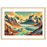 Vintage Argentina, Patagonia Glaciers Poster thumbnail