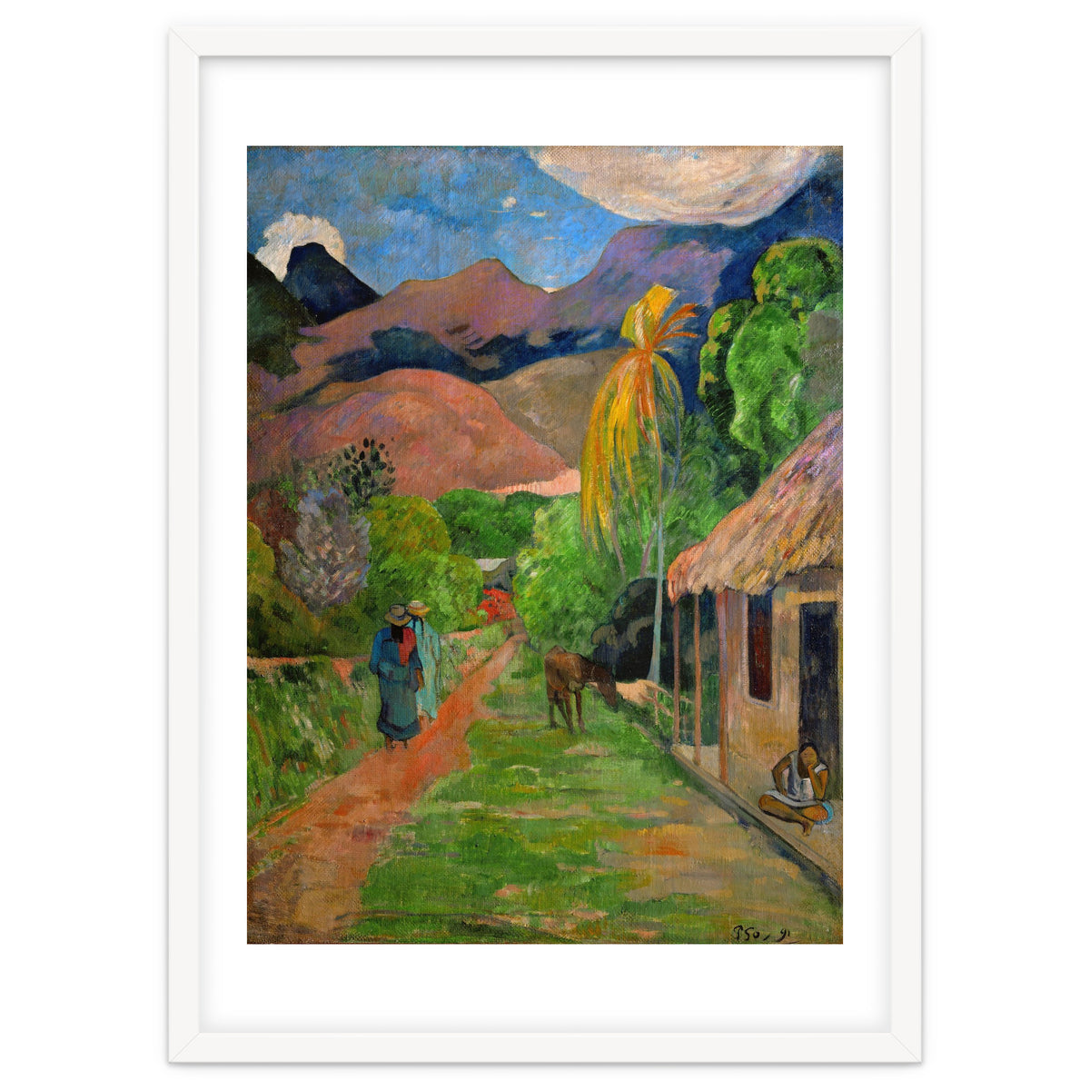 Path in Papeete, called rue du Tahiti. Oil on canvas (1891) 115.5 x 88.5 cm Cat. W 441.