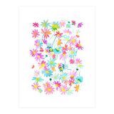 Daisies Spring Floral Pastel Watercolor (Print Only) thumbnail