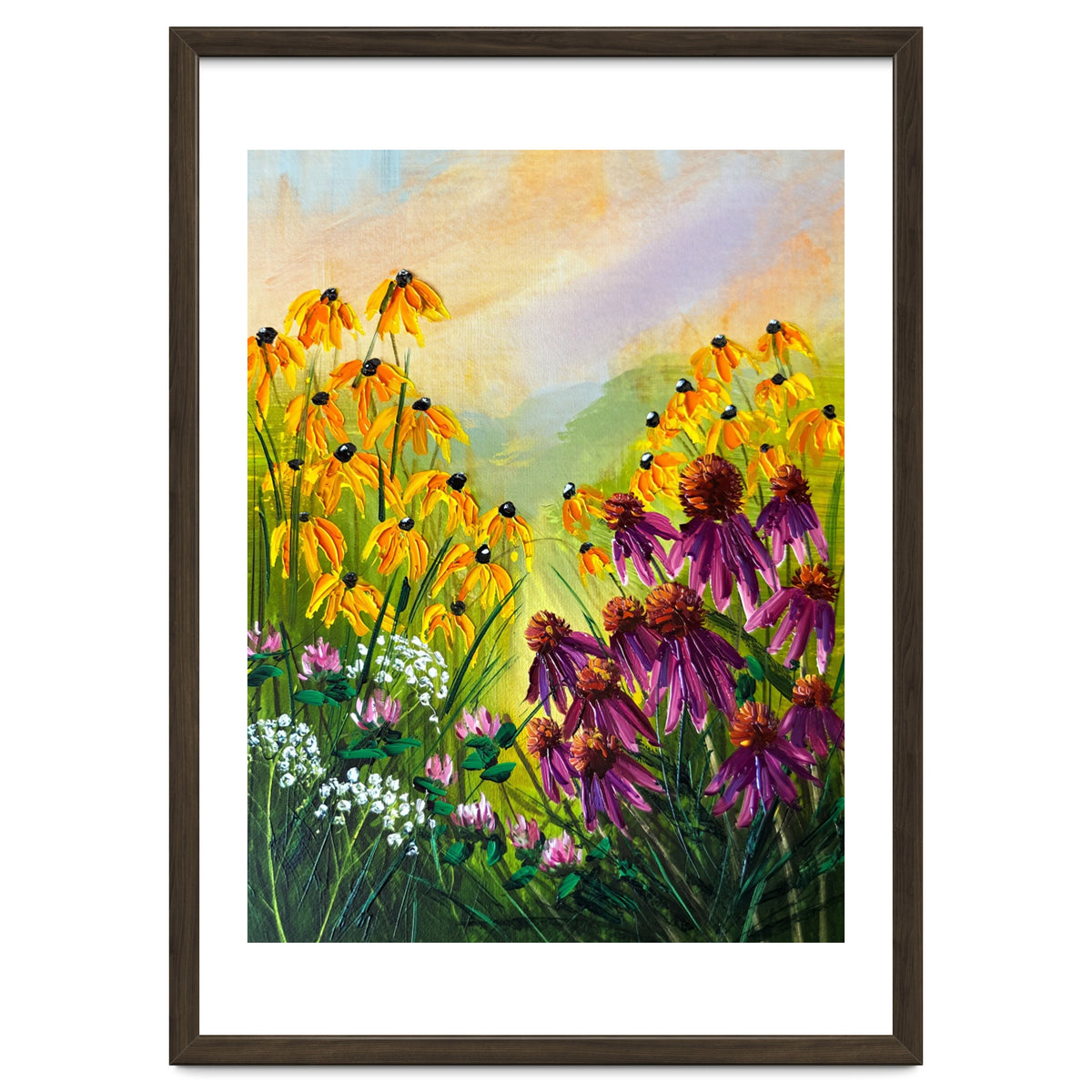 Impasto Wildflower Meadow Painting