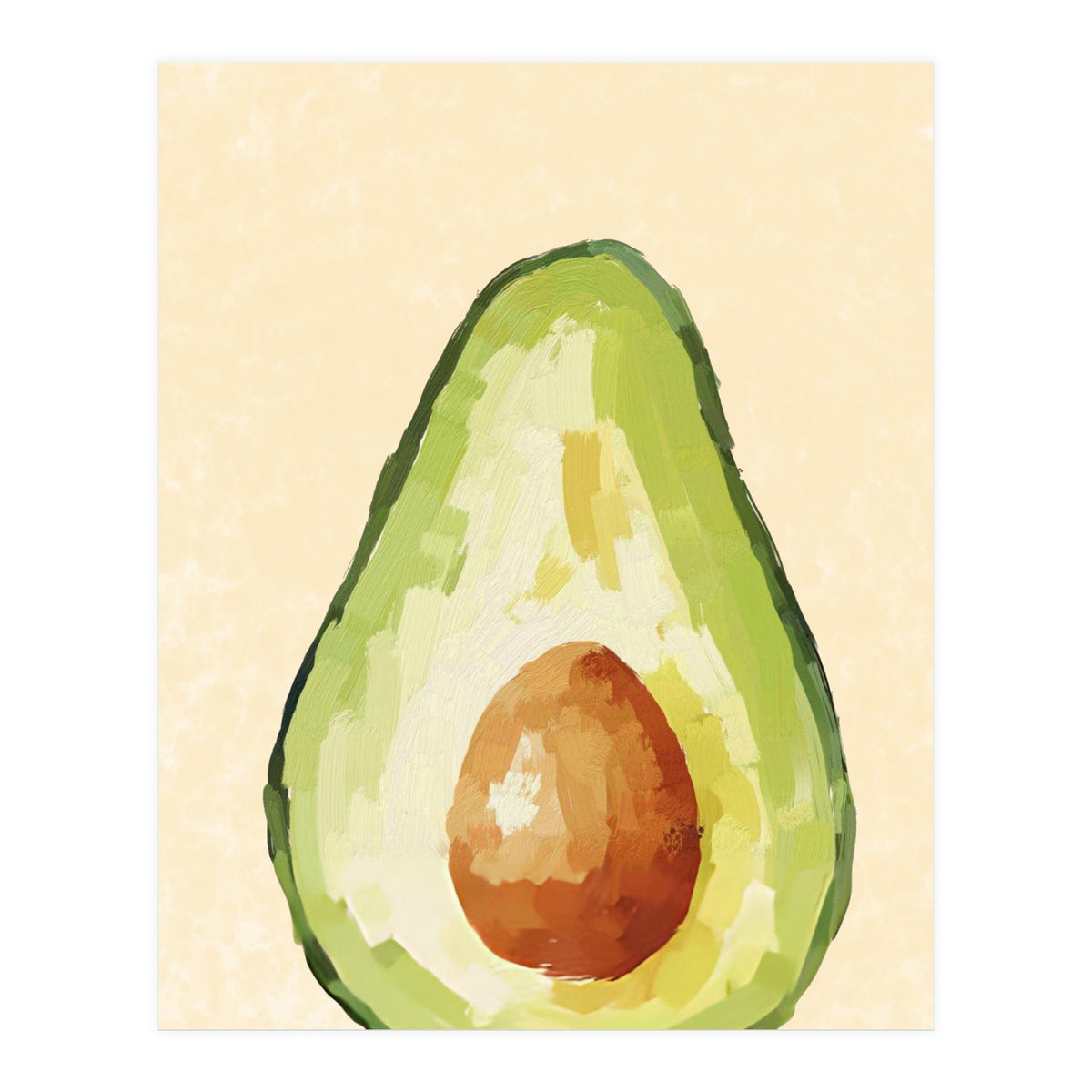 Avocado Half, Fresh Food Kitchen Art (Print Only)