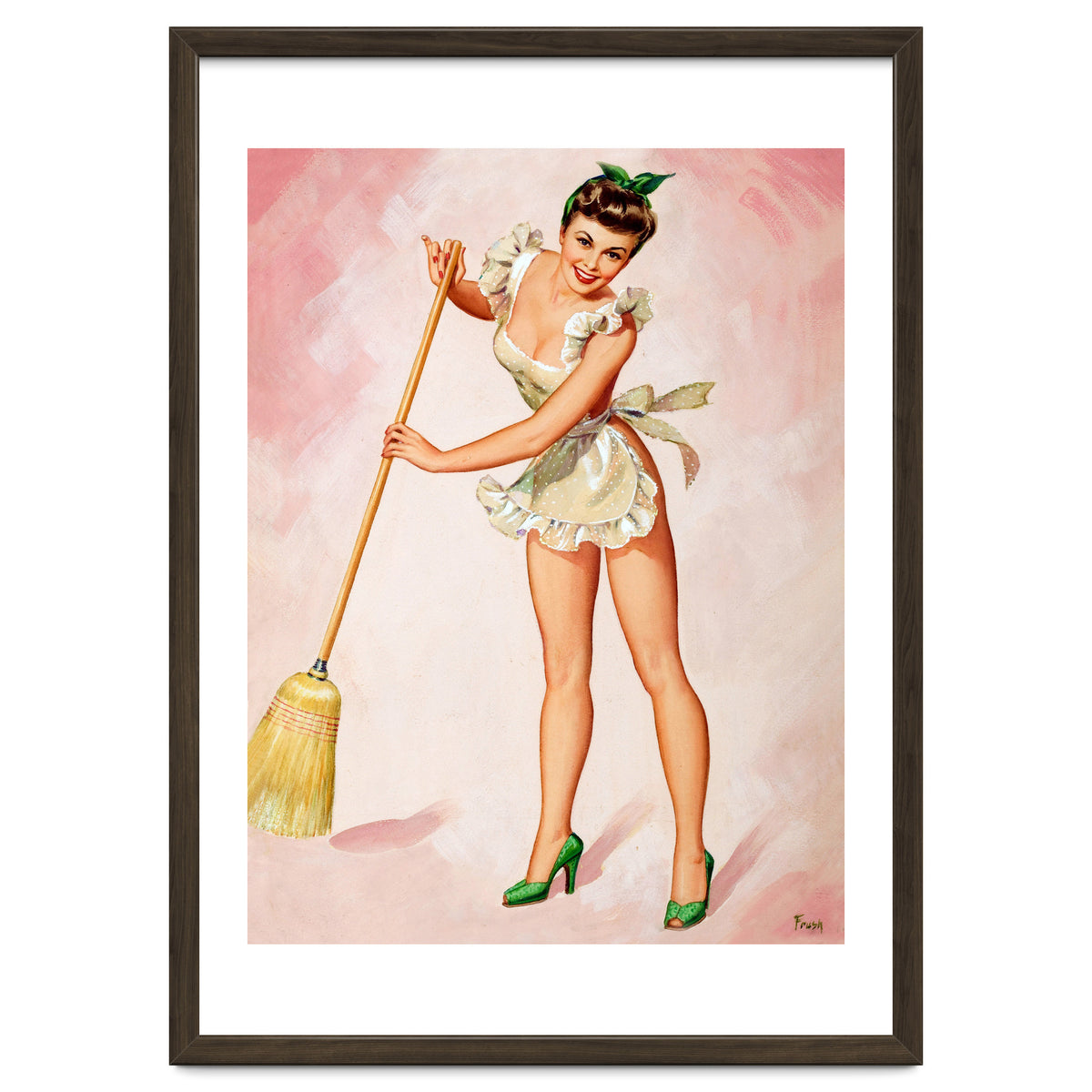 Sexy Pinup Mate On The Work