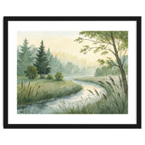 Misty Morning Riverbank: A Woodland Sanctuary thumbnail