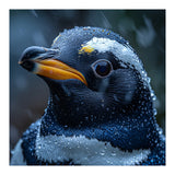 Macro view of a Penguin with Water Droplets (Print Only) thumbnail