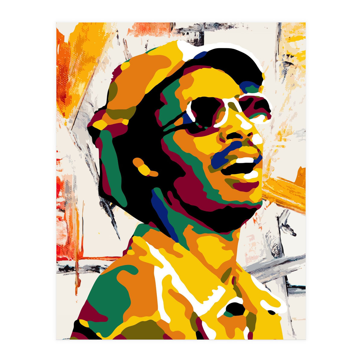 Stevie Wonder Retro Pop Art 3 (Print Only)