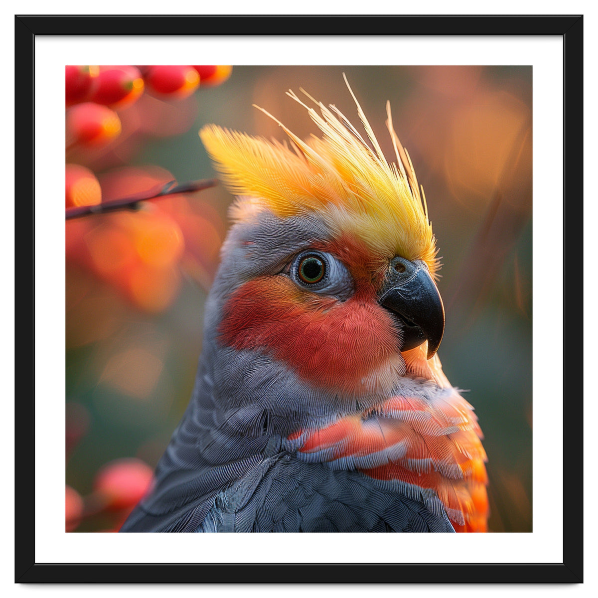 Close Up Portrait Of A Cockatiel Bird