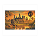 Vintage Cambodia, Angkor Wat Sunrise Poster (Print Only) thumbnail