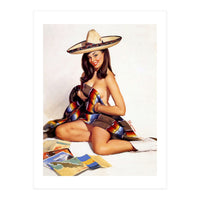 Sexy Pinup Mexican Girl (Print Only)
