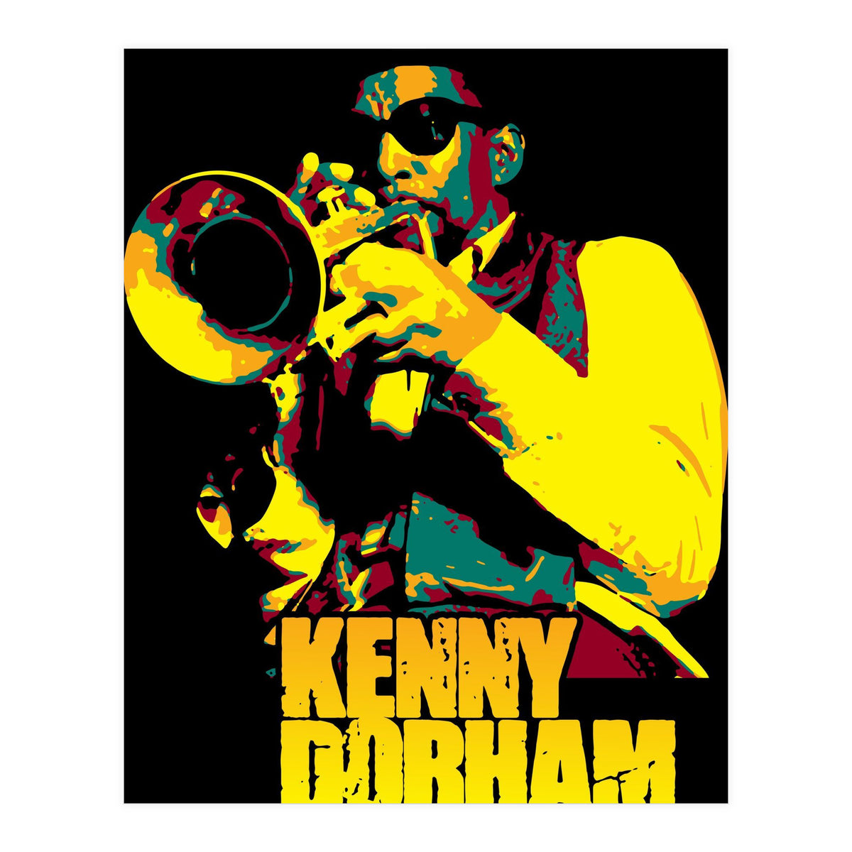 Kenny Dorham Jazz Trumpeter in Pop Art (Print Only)