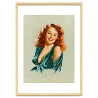 Portrait Of A Redhead Pinup Woman