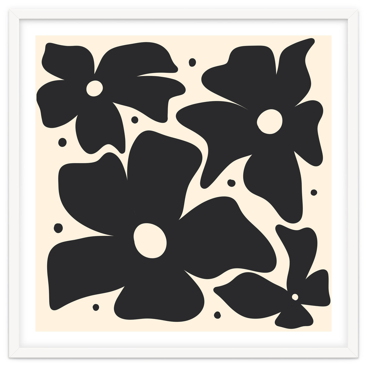 Abstract Monochrome Flowers 3