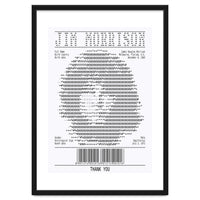 Receipt Art Jim Morrison