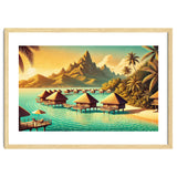 Vintage Bora Bora Poster, French Polynesia thumbnail