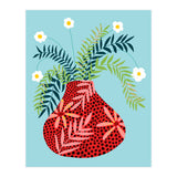 Sunny Side Up Flower Pot, Floral Odd Quirky Imperfect Whimsical Unique, Eclectic Bohemian Strange Polka Dots Maximalist (Print Only) thumbnail