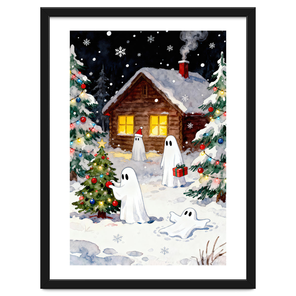 Spirited and Playful Christmas Ghost