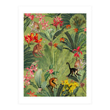 Monkeys In Tropical Jungle Paradise (Print Only) thumbnail