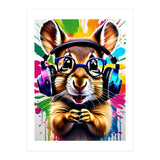 Chipmunk In Headphones, Graffiti (Print Only) thumbnail