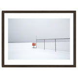Detour sign in the snow beach thumbnail