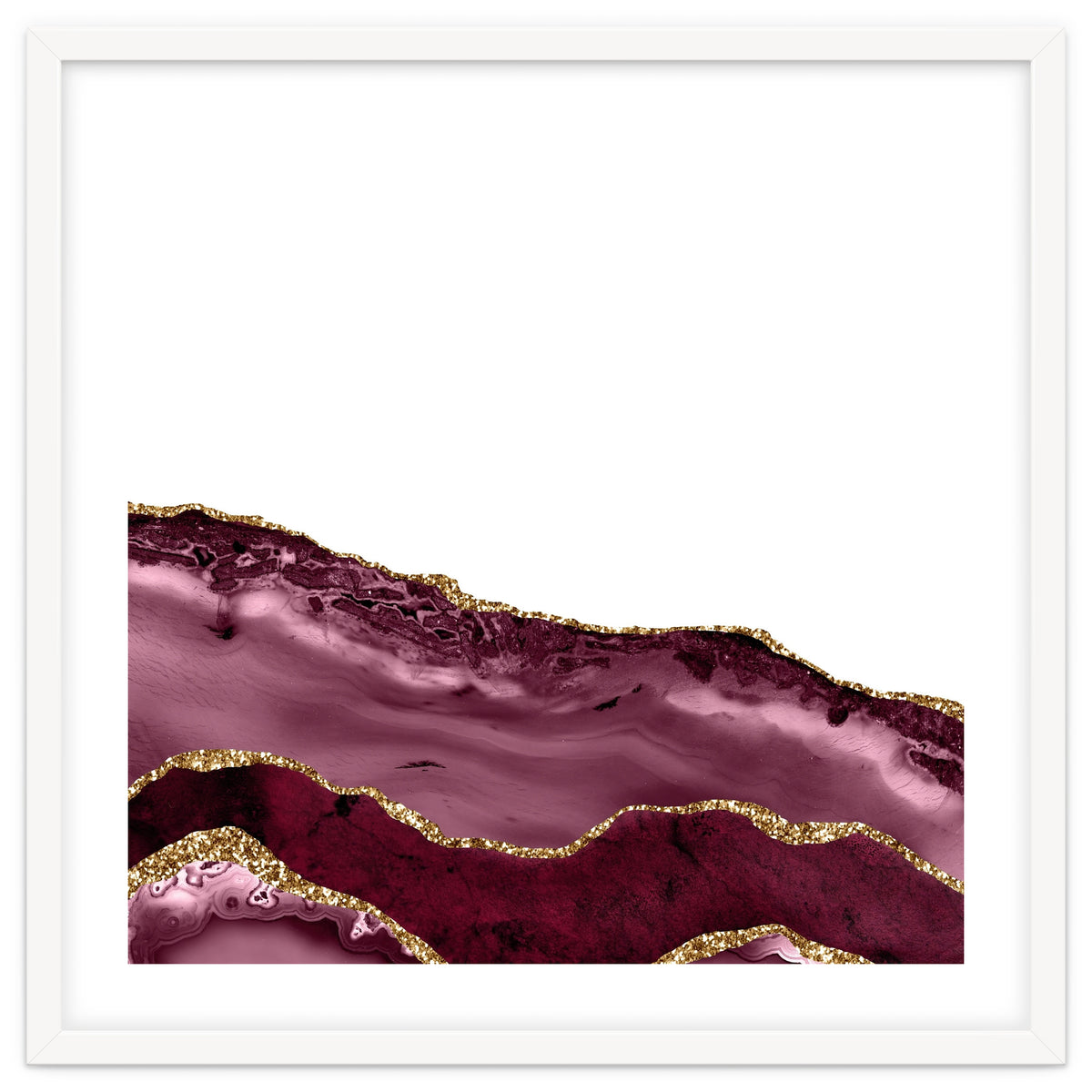 Burgundy & Gold Agate Texture 24