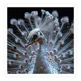 Albino Peacock Displaying White Feathers (Print Only) thumbnail
