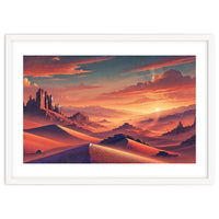Vintage Chile, Atacama Desert Sunset Poster