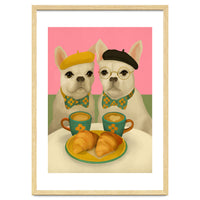 French Bulldogs At Breakfast Café