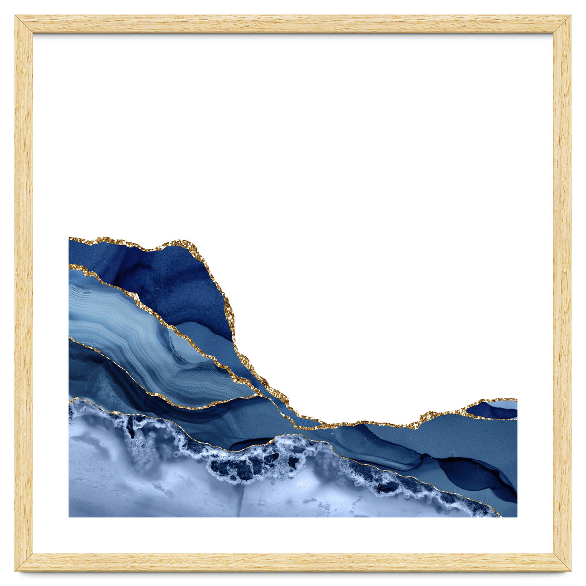 Navy & Gold Agate Texture 19