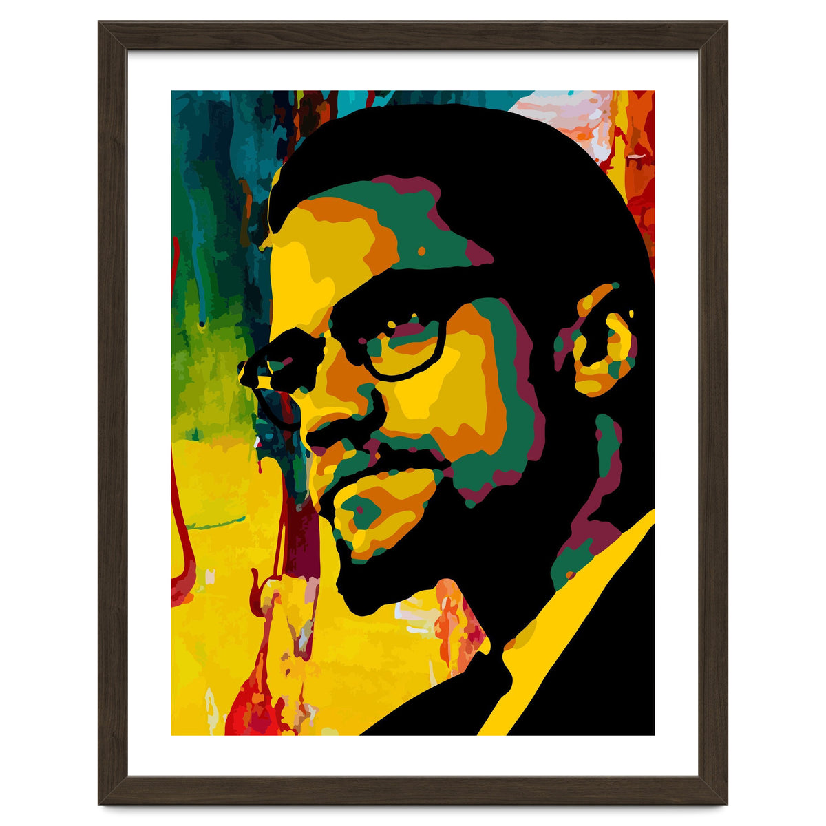 Malcolm X Colorful Abstract Art