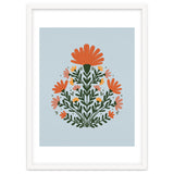 Symmetrical floral bouquet - orange and green thumbnail
