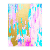 Meraki, Abstract Gold Painting, Colorful Graphic Design, Golden Pink Blue Eclectic Luxe Illustration (Print Only) thumbnail