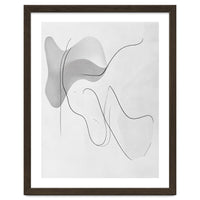 Abstract Black And White Flowing Lines And Shapes