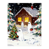 Spirited and Playful Christmas Ghost (Print Only) thumbnail