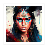 War Paint Hindu Warrior Portrait (Print Only)