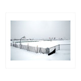 Snow-covered deserted basketball court in winter (Print Only) thumbnail