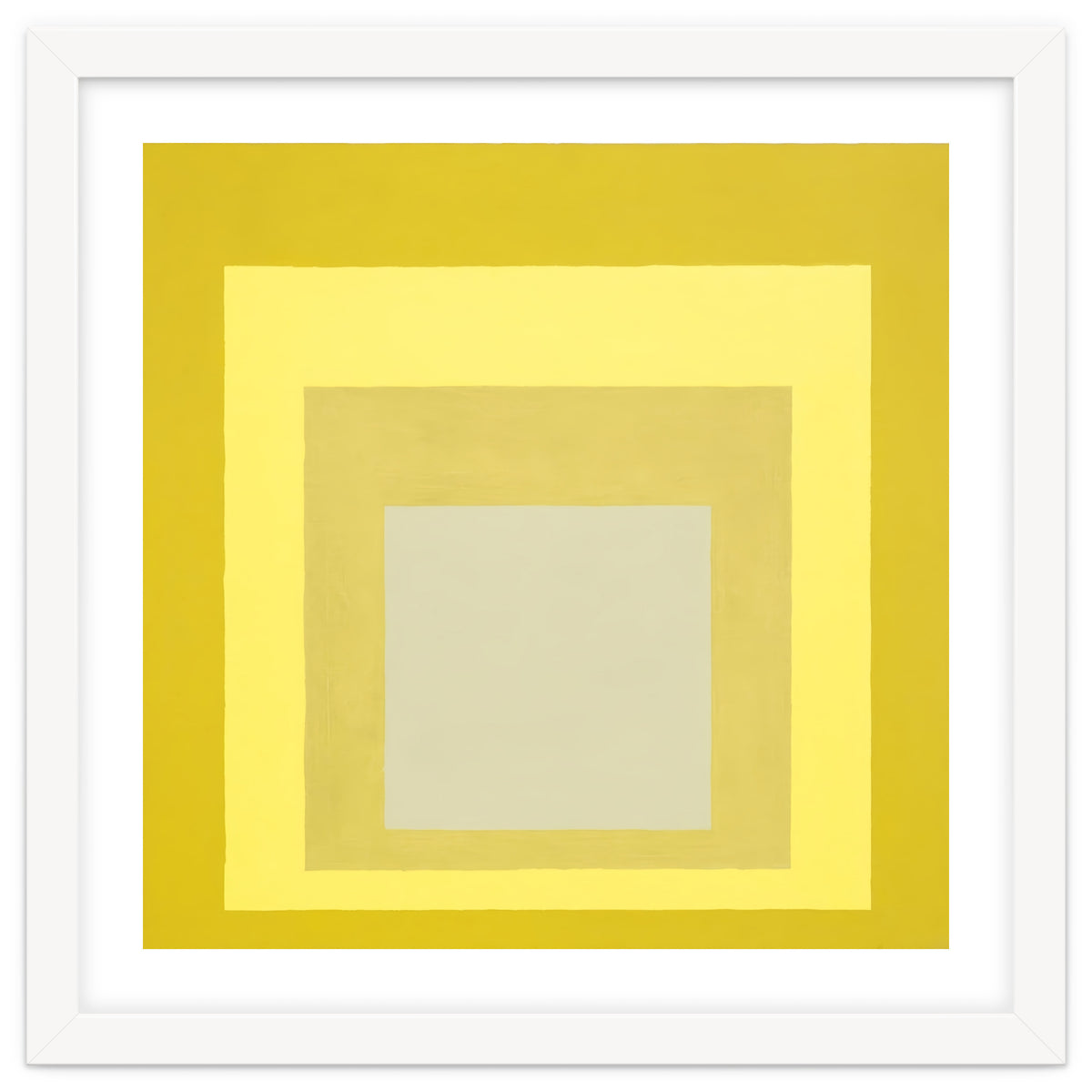 JOSEF ALBERS - HOMAGE TO THE SQUARE YELLOW WHITE