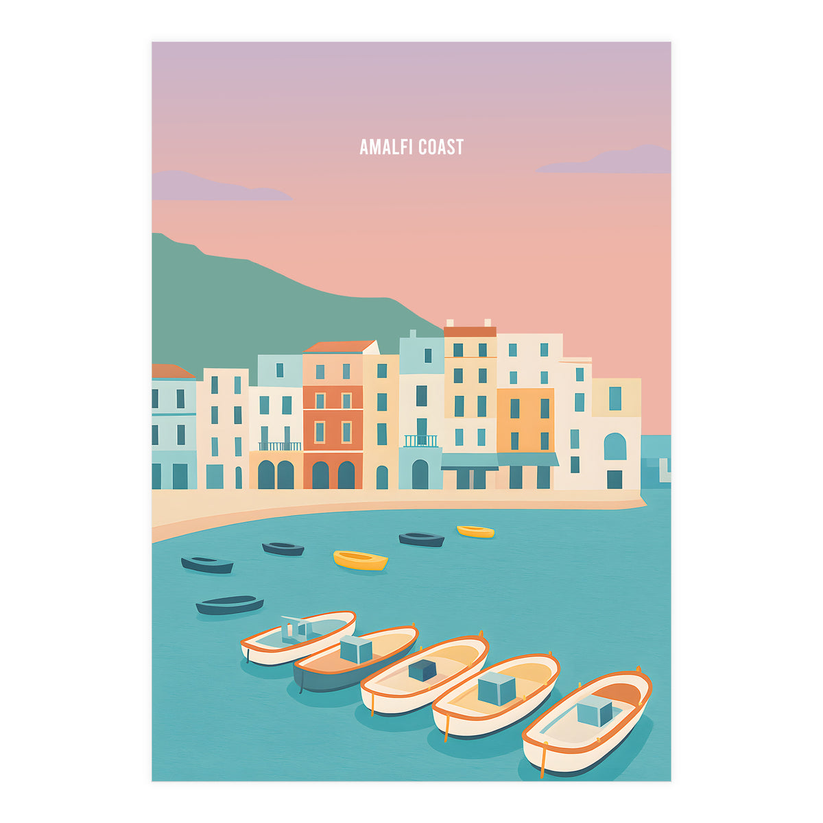 Amalfi Coast Italy Travel Postcard (Print Only)