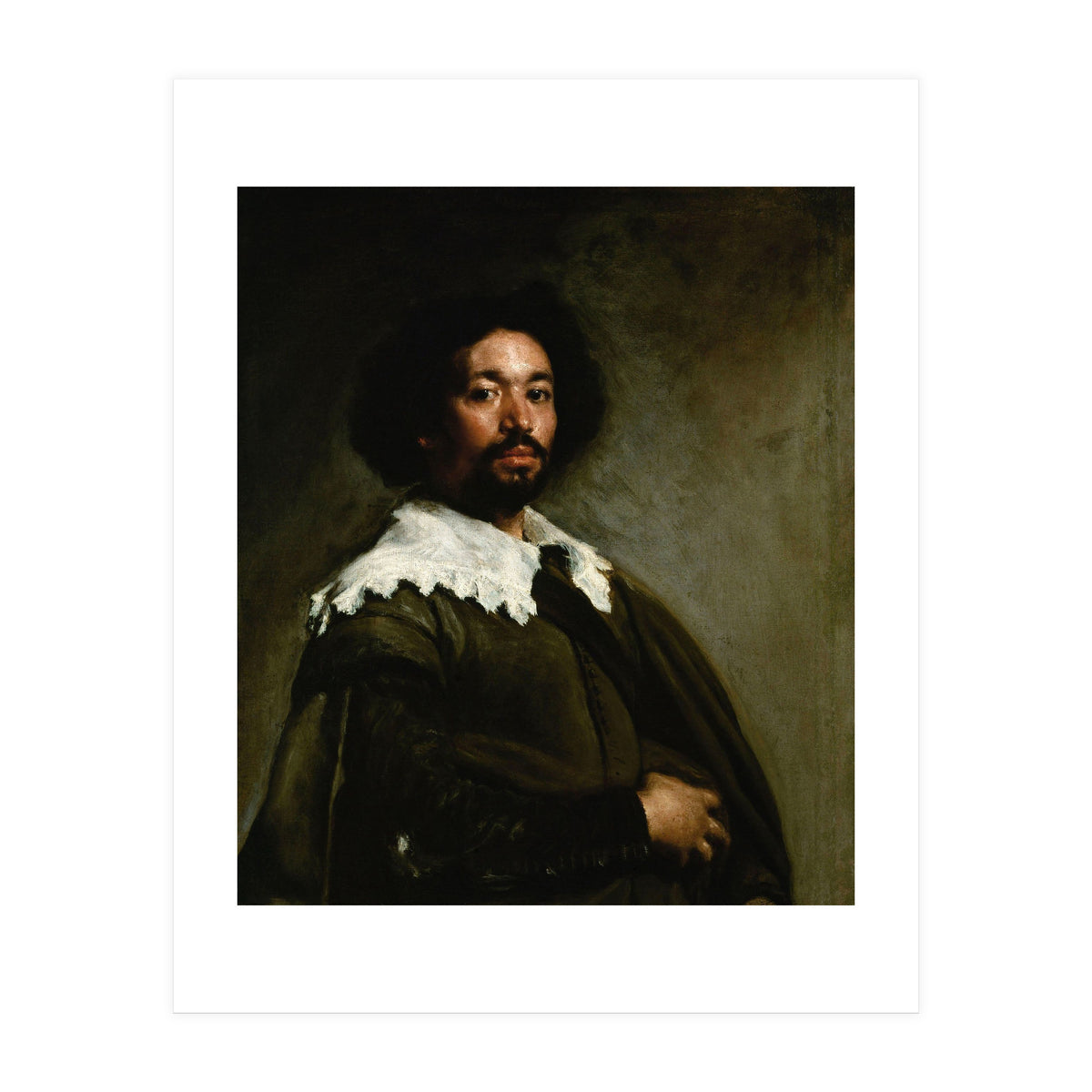 Diego Velázquez / 'Portrait of Juan de Pareja', 1650, Oil on canvas, 81.3 x 69.9 cm. (Print Only)