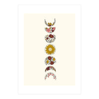 Floral Phases Of The Moon (Print Only)