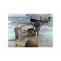'Valencian Fishermen', 1895, Oil on canvas, 65 x 87 cm. (Print Only)