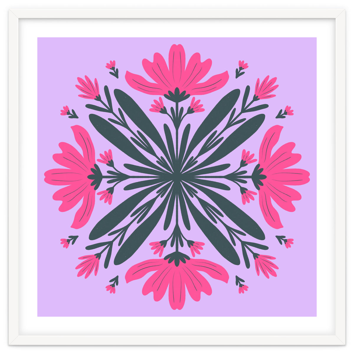Magenta mandala flowers