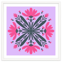 Magenta mandala flowers