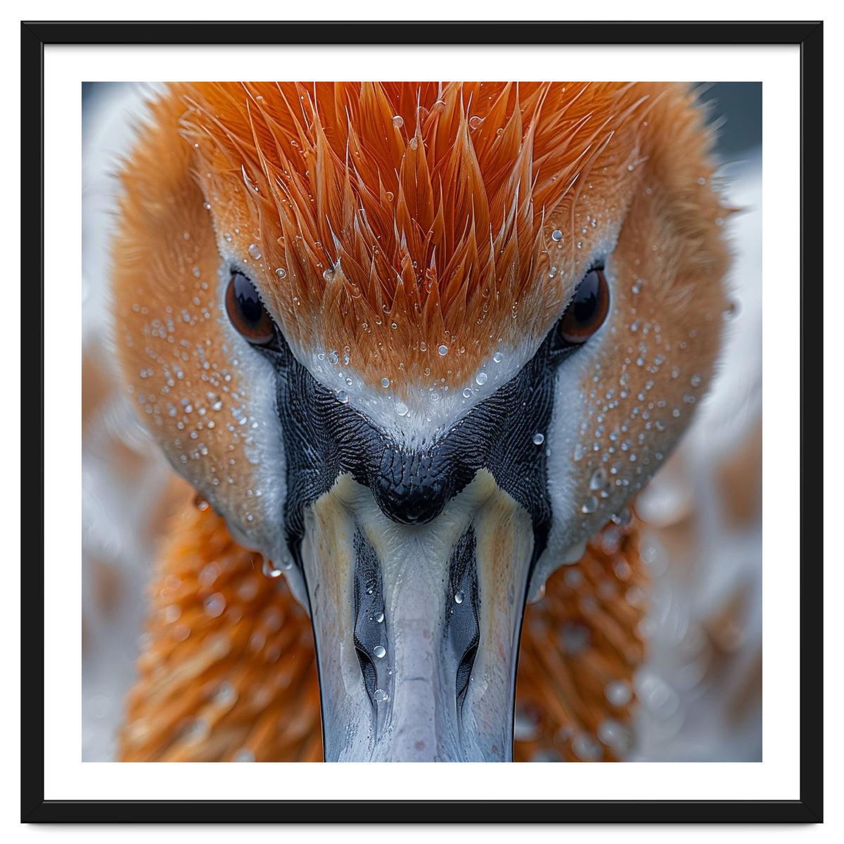 Close Up Of A Pelican's Beak With Water Droplets