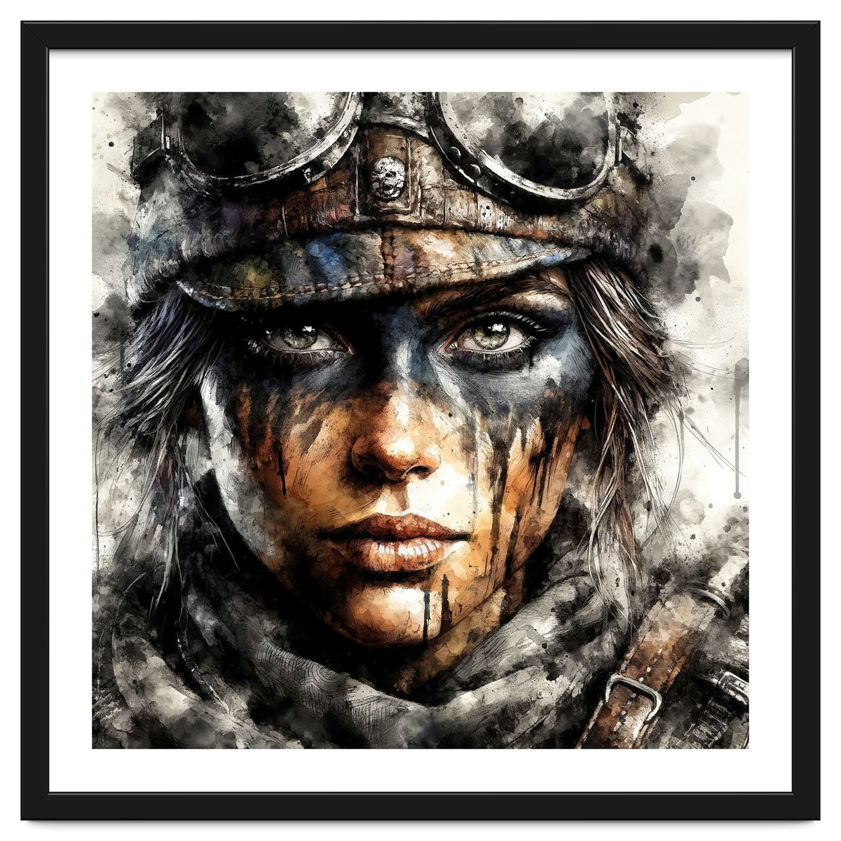Warrior Woman With Aviator Goggles