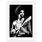 Stanley Clarke American Bassist in Grayscale thumbnail