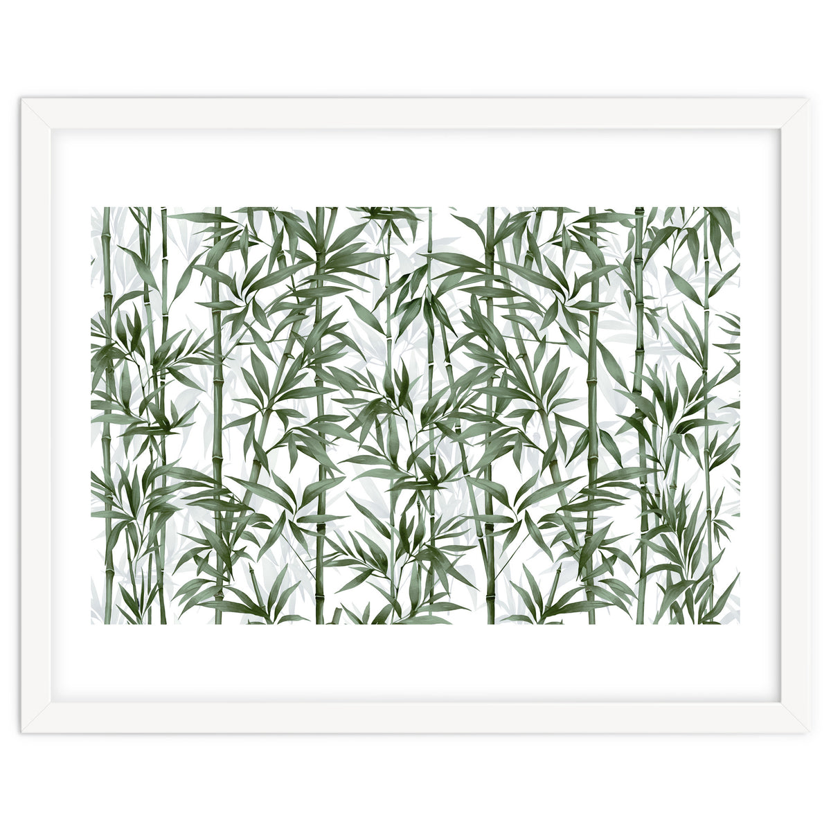 Bamboo Moody Green White