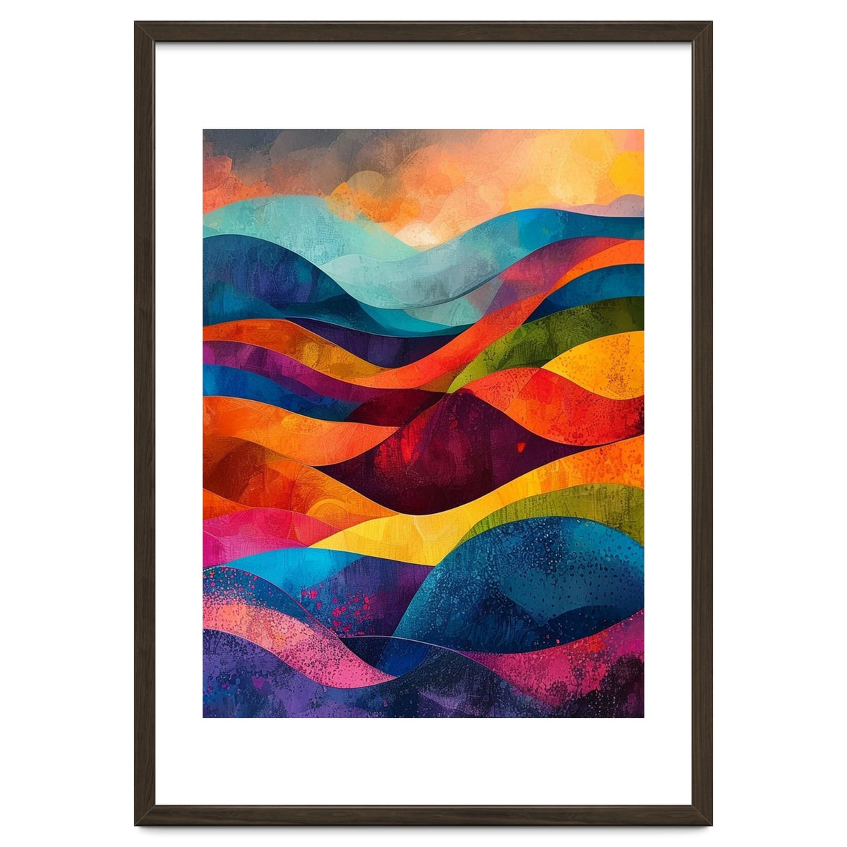 Abstract Rainbow Mountain Landscape